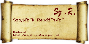 Szoják Renátó névjegykártya