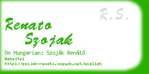 renato szojak business card