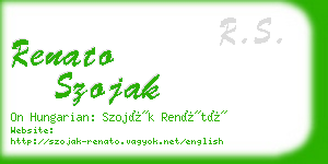 renato szojak business card